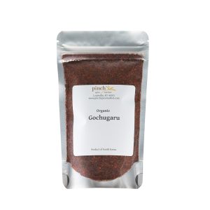 organic Korean gochugaru in a bag